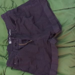Black jean shorts